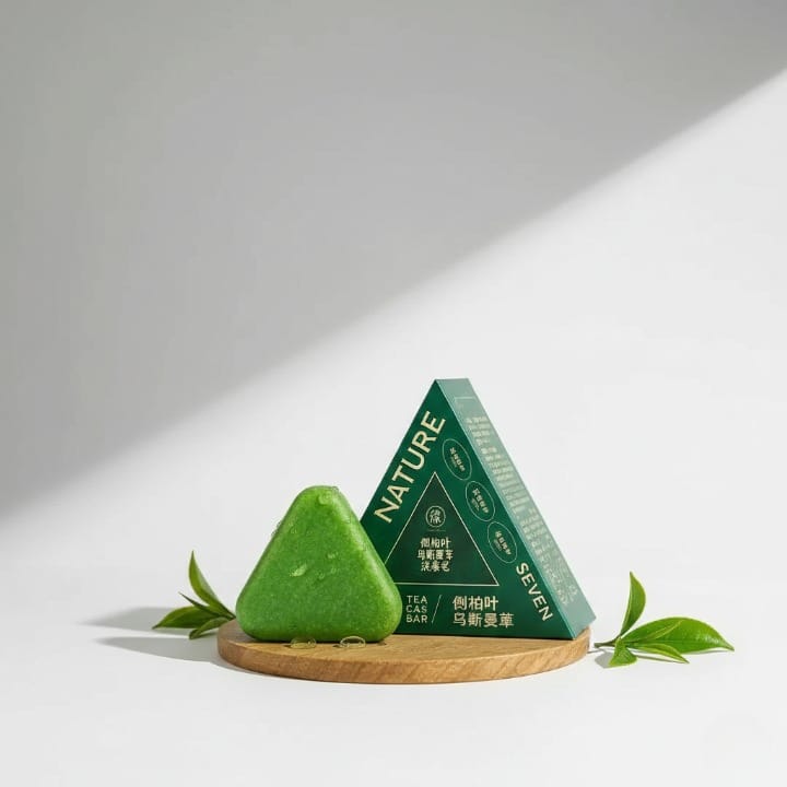 Seven Green Nature Herbal Shampoo Bar – Natural Anti-Hair Fall, Strengthening & Scalp Care Shampoo Soap for Healthy, Shiny Hair(100gram)