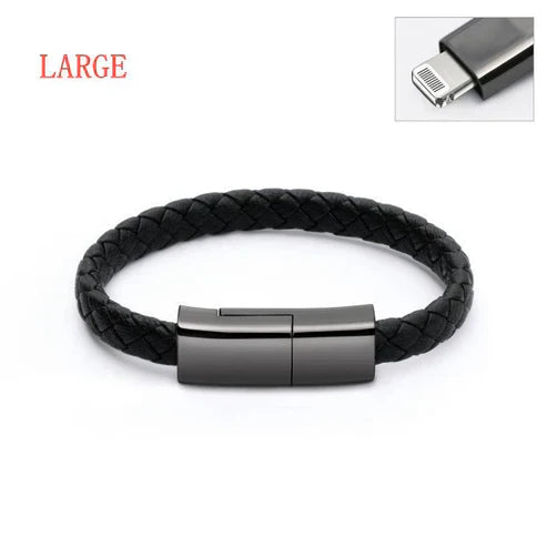 USB Data Cable - 3A Fast Charging Bracelet, 22.5cm Length